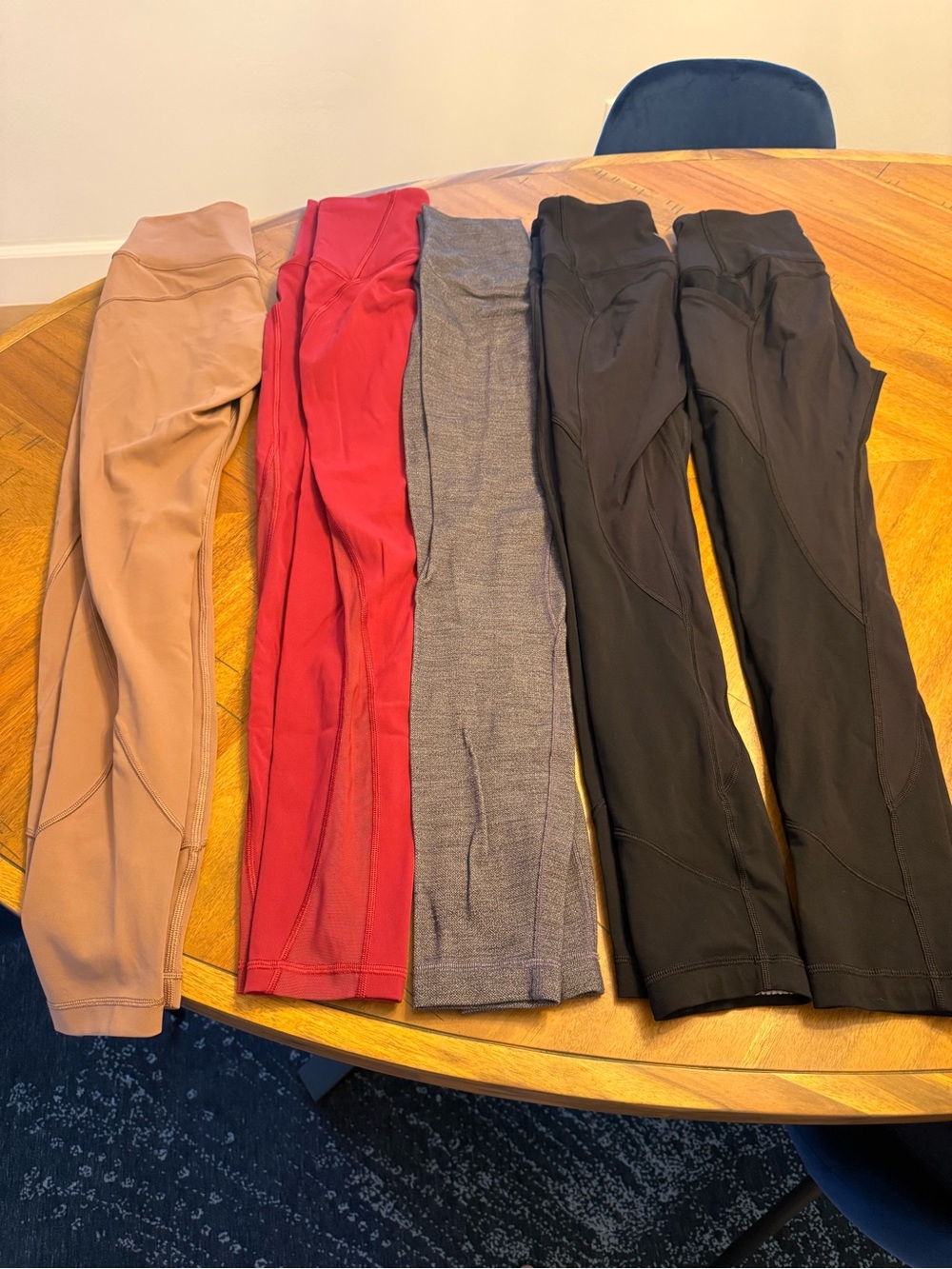 lululemon athletica Leggings Set of 5 in Black, Gray, Red, Tan - Picture 3 of 3